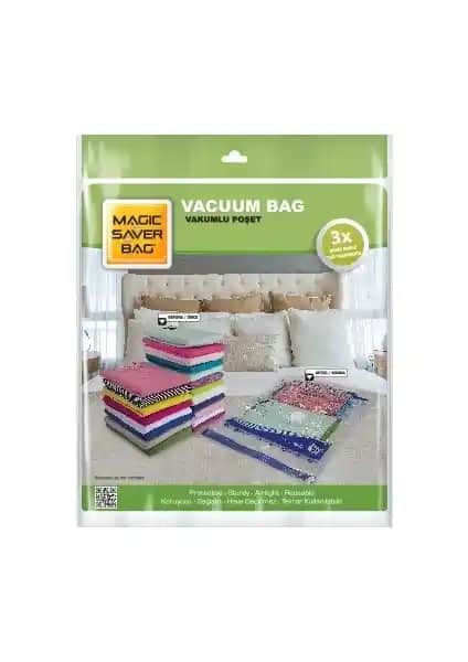 Magic Saver Bag 4 Farklı Boy Vakumlu Hurç Seti ile Hacim Tasarrufu ve Pratik Depolama Çözümü