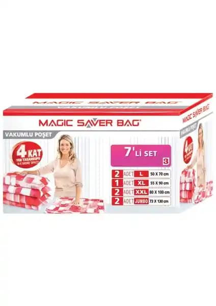 Magic Saver Bag 7 Li Set-3 Gıda Saklama ve Tazelik Koruma Çözümü