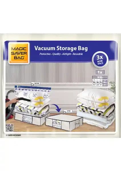 Magic Saver Bag Tekli Çantalı Hurç Geniş Hacimli Vakumlu Saklama Çözümü