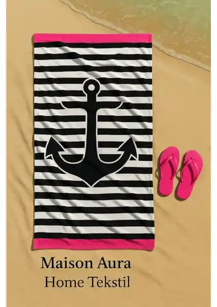 Maison Aura Plaj Havlusu Modern Tasarım ve Fonksiyonellik Sunan Şık Aksesuar