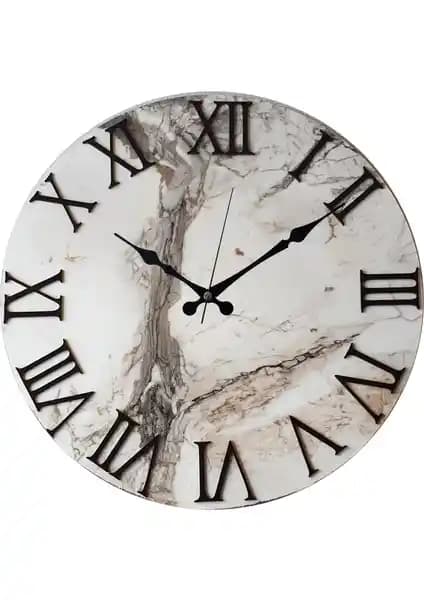 Markakanvas Mermer Desenli Duvar Saati: Estetik ve Fonksiyonelliğin Buluşması