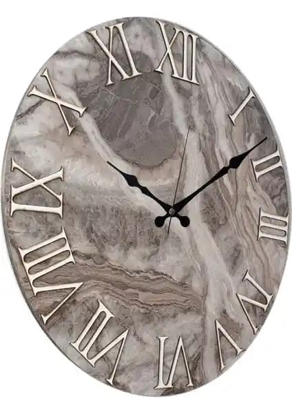 Markakanvas Mermer Desenli Duvar Saati: Şıklık ve İşlevselliğin Modern Buluşması