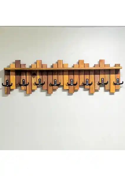 Mavi Trend Kayın Ağacı Ahşap Duvar ve Kapı Askısı Şık ve Fonksiyonel Tasarım Özellikleri