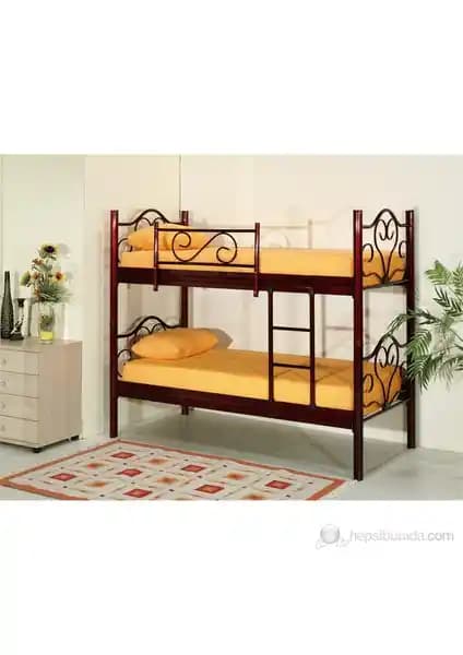 Metalia Buhara Ranza Bordo 90x190 Çift Kullanımlı Metal Yatak ve Ranza Çözümü