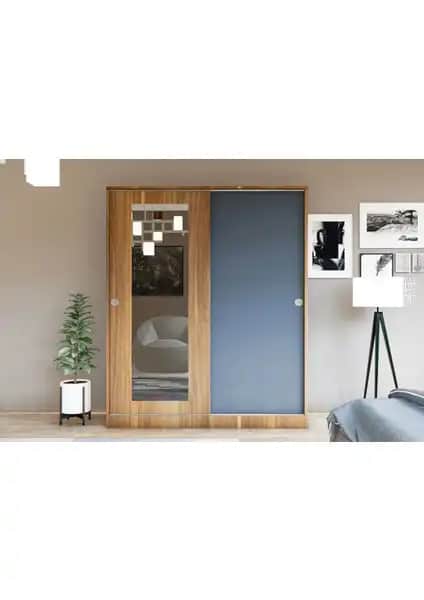 Metalia Gm 345 Sedef Sürgülü Aynalı Gardrop: Modern ve Dayanıklı Depolama Çözümü