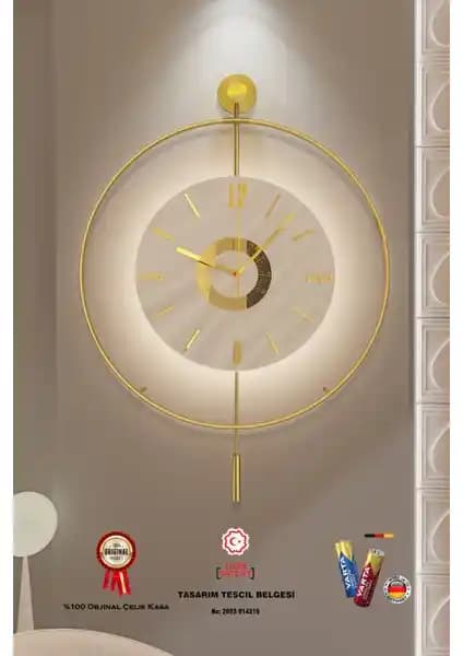 MetaQuartz Büyük Boy Modern Metal Duvar Saati Şık Tasarımıyla Dekorasyonunuza Zarafet Katar