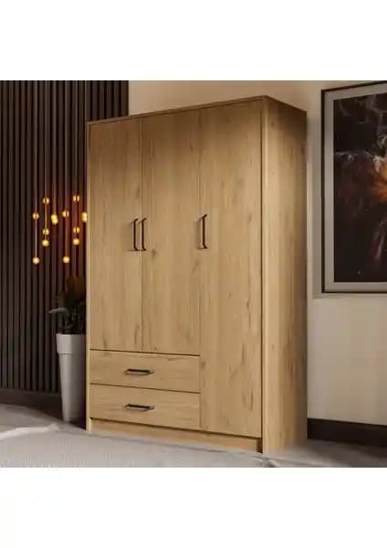 Mezza Grande 3506 Modern 3 Kapılı Gardırop ile Şıklık ve Fonksiyonelliği Bir Arada Yakalayın