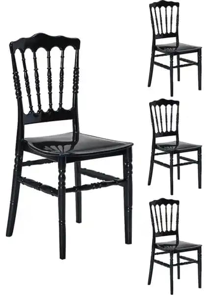 Mobetto Miray Siyah Sandalye Seti Modern Tasarım ve Dayanıklılık Özellikleri