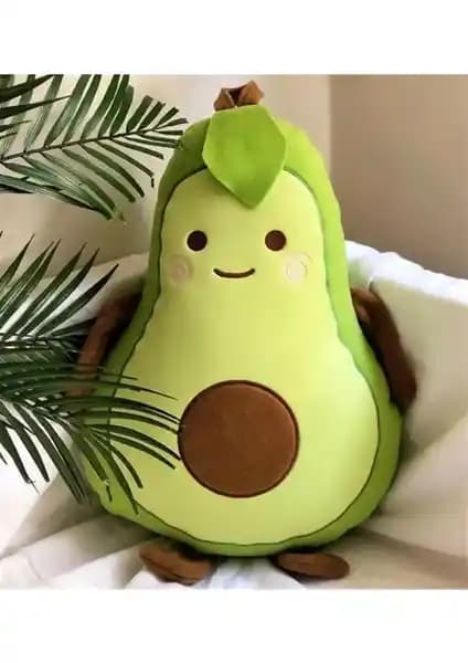 Mobgift Avokado Peluş Yastık Büyük Boy - Ev Dekorasyonu ve Konfor İçin Uygun