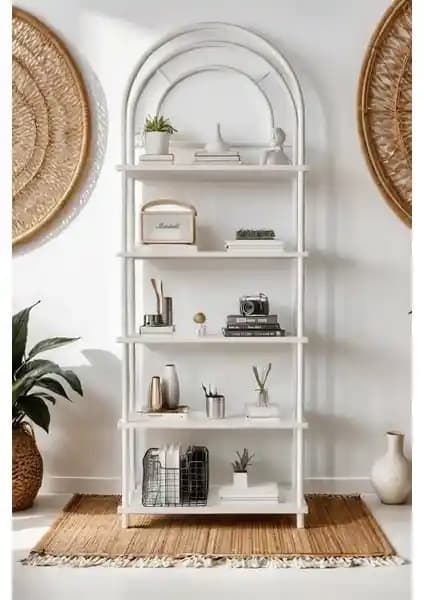 Mobitopya Çevir Kur Çok Amaçlı Raf Dolabı Beyaz Modern ve Pratik Tasarım