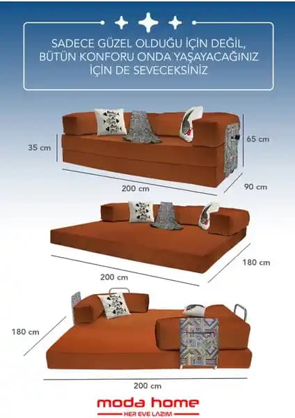 Moda Home Bedding Yataklı Kanepe: Çok Fonksiyonlu Modern Oturma ve Yatak Çözümü