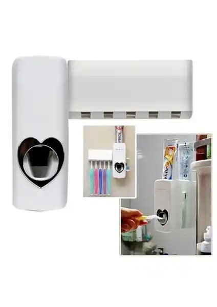 Modern Diş Bakımı İçin Otomatik Macun Sıkıcı ve Fırça Tutucu Seti