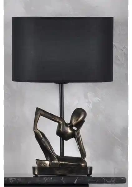 Modern İnsan Abajur Gold Siyah ile Şık ve Fonksiyonel İç Mekan Aydınlatması