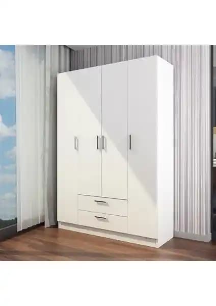 Modern T Designo Sena Beyaz Gardırop: Şık ve Fonksiyonel Depolama Çözümü