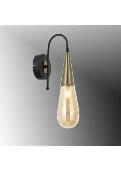 Modern ve Şık Eskitme Siyah Tekli Aplik - Dayanıklı ve Estetik İç Mekan Aydınlatması