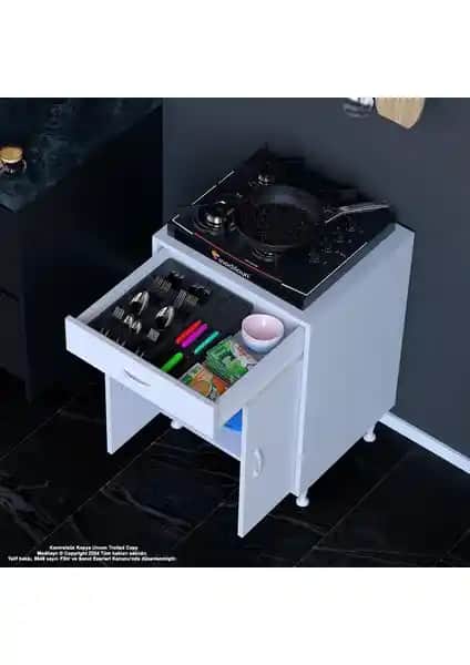 Modilayn BİRCE 60 cm Genişlikte Modern Set Üstü Mutfak Dolabı ve Depolama Ünitesi