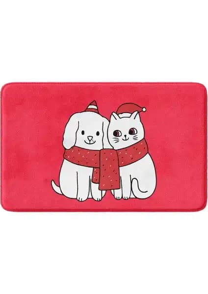 Monnhein Sevimli Tasarımlı Yılbaşı Banyo Paspası Estetik ve Pratik Kullanım Sunar