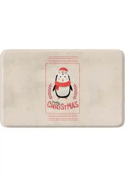 Monnhein Sevimli Yılbaşı Temalı Banyo Paspası Güvenlik ve Estetiği Bir Arada Sunar