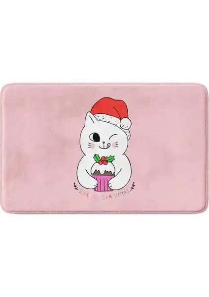 Monnhein Sevimli Yılbaşı Temalı Banyo Paspası Güvenlik ve Estetiği Bir Arada