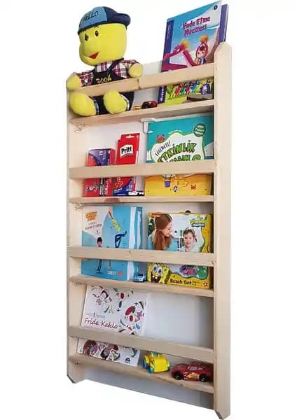 Montessori Çocuk Odası İçin Doğal Ahşap Eğitici Kitaplık ve Tasarım Özellikleri
