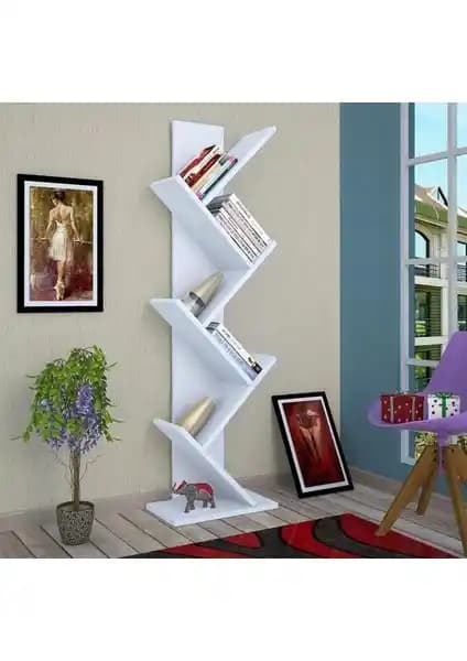 Moonlife Moonlıfe Tree Dekoratif Kitaplık Beyaz Modern ve Şık Tasarım
