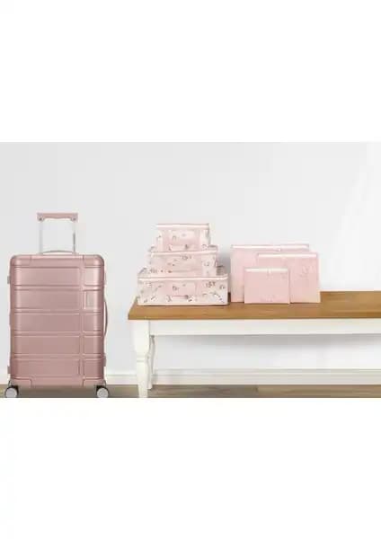 Mor Bebe Baby 6'lı Desenli Fileli Bavul Valiz İçi Düzenleyici Bebek Seyahati İçin Uygun