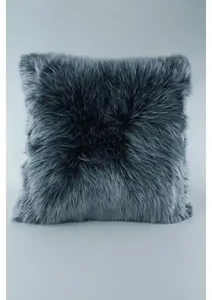 Mrs.Gugar Peluş Kırlent Kılıfı Gri: Şık ve Konforlu Ev Dekorasyonu İçin Uygun