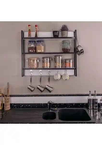 Mudesa Duvara Monte Mutfak Terek Rafı Modern ve Fonksiyonel Tasarım
