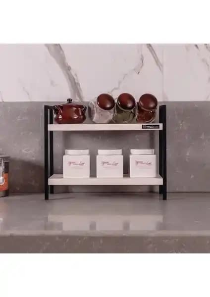 Mudesa Masaüstü Dekoratif Baharatlık Rafı Modern Tasarım ve Pratik Kullanım Özellikleri
