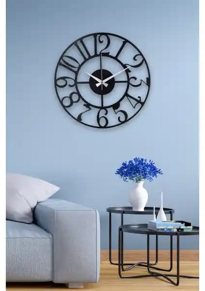 Muyika Bonni Metal Siyah Duvar Saati Modern ve Şık Tasarımıyla Dekorasyonunuza Uyum Sağlar