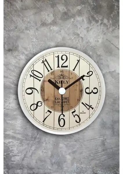 Muyika Kiely Mıknatıslı Dekoratif Saat Beyaz ve Kahve Renk Seçenekleriyle