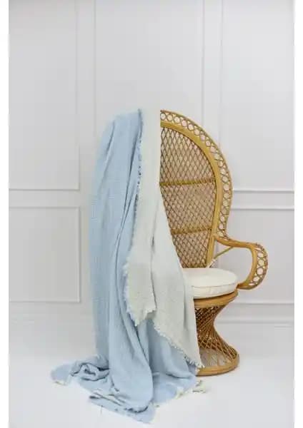 Natural Meet Maya Çift Yönlü Pamuklu Müslin Yatak Örtüsü 90x200 cm Geniş Kullanım