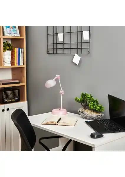 Nisaluce Ledli Masa Lambası Pembe Modern Tasarım ve Enerji Tasarrufu Sağlar