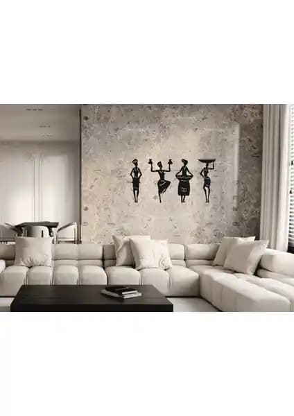 Numa Concept Afrikalı Kadınlar Ahşap Duvar Dekoru Modern ve Kültürel Tasarım