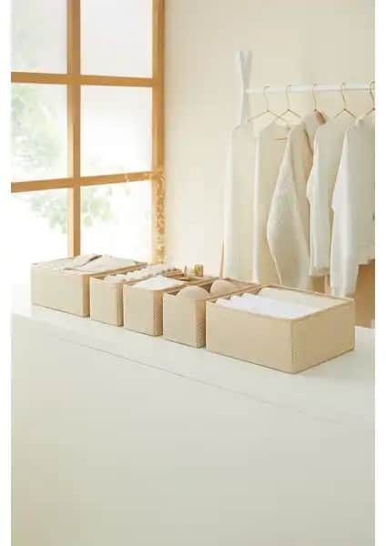 Ocean Home Textile 6'lı Çocuk Odası Dolap Organizer Seti Şık ve Fonksiyonel Saklama Çözümü