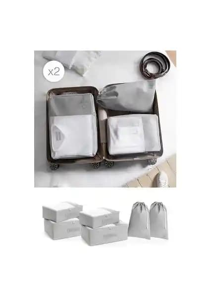 Ocean Home Textile 6'lı Valiz Düzenleyici Seti Seyahat ve Ev İçin Pratik Organizatörler