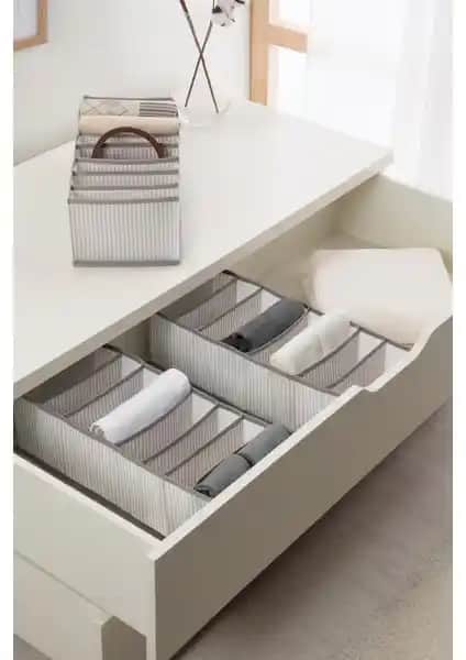 Ocean Home Textile 8 Bölmeli Çekmece Organizerleri Seti - Dayanıklı ve Çok Fonksiyonlu Pratik Düzenleme Çözümü