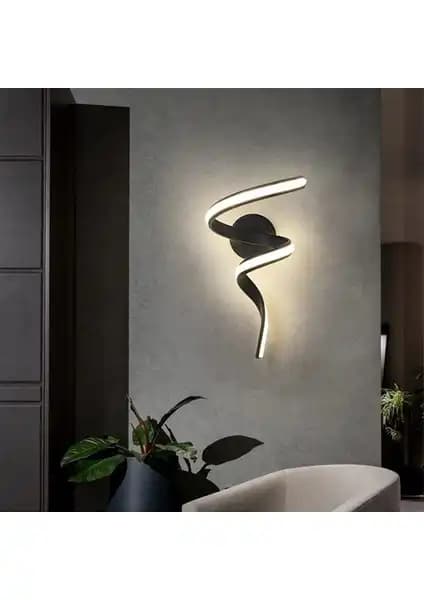 Ömür Avize Pırıltı Siyah Kasalı LEDli Duvar Aplik Modern ve Şık Tasarım ile Uzun Ömürlü Aydınlatma