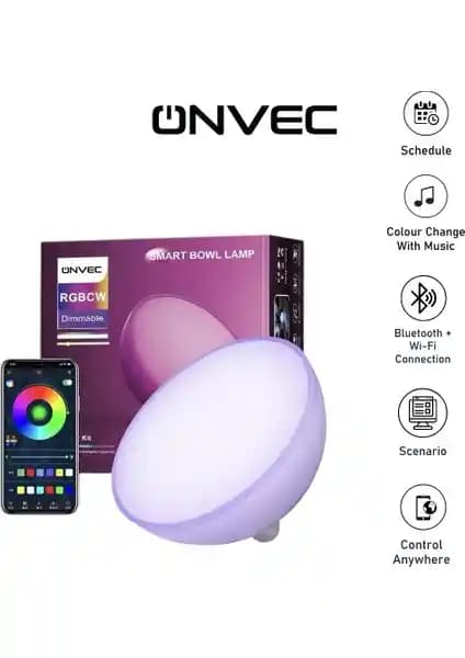 Onvec Bowl LED Wi-Fi+BLE Akıllı LED Aydınlatma Çözümü Modern ve Enerji Verimli Teknoloji