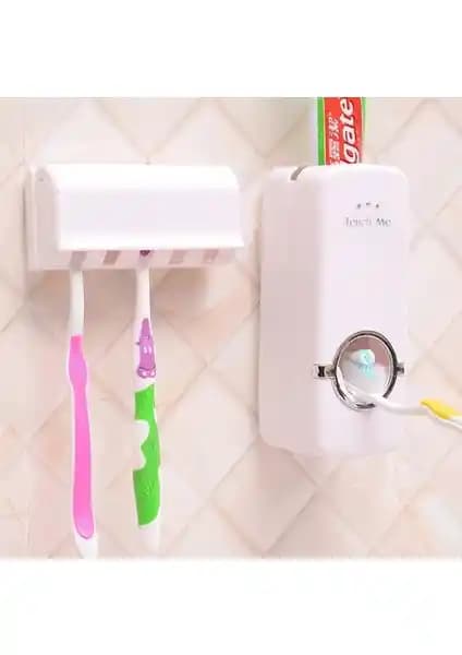 Optana Diş Macunu Sıkacağı ve 5'li Fırça Tutucu ile Günlük Diş Bakımını Kolaylaştırın