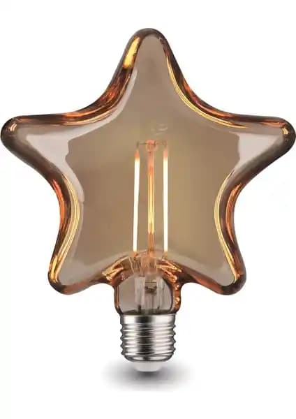 Orbus Yıldız Filament LED Ampul Amber E27: Modern ve Estetik Aydınlatma Çözümü