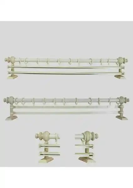Orlenda Ahşap Başlıklı Alüminyum Boru Rustik Perde Askısı: Estetik ve Dayanıklılığın Buluşması