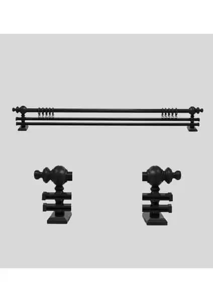 Orlenda Ahşap Başlıklı Alüminyum Rustik Perde Askısı: Estetik ve Dayanıklılık Bir Arada