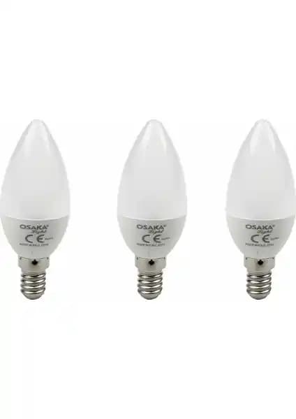 Osakalight 6W LED E14 Ampul Gün ışığı tonuyla enerji tasarrufu sağlar ve uzun ömürlü kullanımıyla ev ve ofis aydınlatmasında tercih edilir