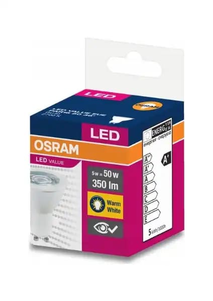 Osram LED 4.5W Sarı Işık GU10 Ampul: Enerji Verimli ve Estetik Aydınlatma Çözümü