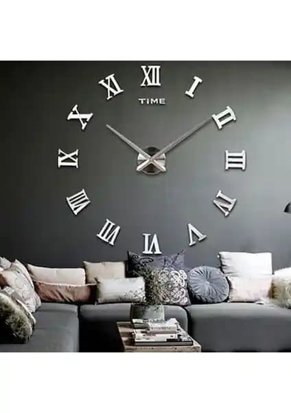 Otantik 3D Roma Rakamlı Dekoratif Duvar Saati ile Mekânınıza Şıklık Katın