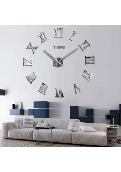 Otantik 3D Roma Rakamlı Duvar Saati Modern Dekorasyon İçin Şık ve Fonksiyonel Tasarım