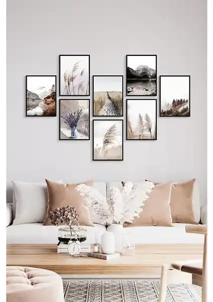 Özcanlar Çerçevesiz MDF Tablo Seti Modern ve Şık Duvar Dekorasyonu İçin Uygun Alternatif