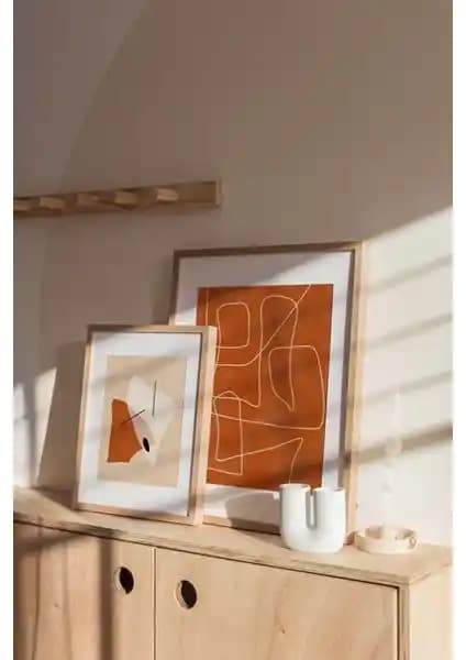 Özcanlar İkili Ahşap Çerçeveli Tablo - Şık ve Dayanıklı İç Mekan Dekorasyonu