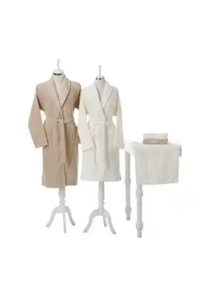 Özdilek Camellia Bej Krem Bornoz Seti: Şık ve Konforlu Ev Tekstili Seçenekleri